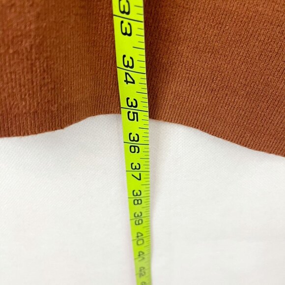 NEW Abercrombie & Fitch Brown Knit One Shoulder Bodycon Mini Dress Size Large - Picture 7 of 7